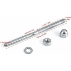 Câble Garde-corps Système Fileté Extrémité Du Goujon Terminal Pour 1/8 Câble Plate-forme Garde-corps Main Swage Tendeur De Câble En Acier Inoxydable（10pcs）LO-Ron -Promos Matériel Boutique 60154896 3