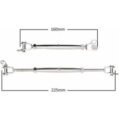 Ridoir M6 2 Pièces, Tendeur De Câble En Acier Inoxydable Tendeur ﬁl Avec Embouts Soudés Et Fermés LO-Ron -Promos Matériel Boutique 60154970 4