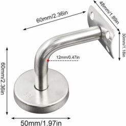 Support Main Courante Inox 304 Pour Rampe Escalier Support Mural Rampe Bois Argent 4 Pièces -Promos Matériel Boutique 60572681 4