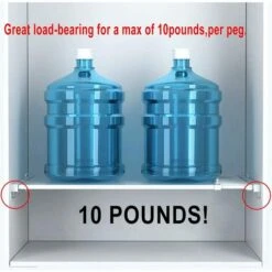 Support D'étagère Sans Poinçon - Clips D'étagères Auto-adhésifs Pour Armoires De Cuisine - Étagères à Livres - Supports De Partition Robustes - Goupille Pour Supports De Placard - Clapboard Layer-Load -Promos Matériel Boutique 60576685 4