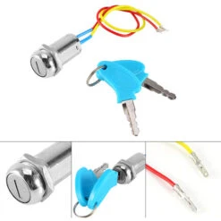 Interrupteur D'Allumage,Commutateur Cl Contacteur Cl Electrique 2 Fils Cls De Verrouillage De Universel Tanche -Promos Matériel Boutique 60691113 3