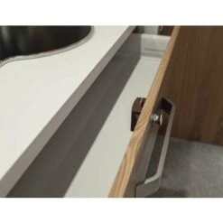 Serrure à Pêne Dormant En Applique Marron Push Lock Axe 25mm Fermeture Porte Portail Meuble Salle De Bain Cuisine Universel -Promos Matériel Boutique 60788996 4