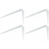 4x équerre Console Rigide Acier Blanc 140x110mm Capacité De Charge 20kg Par Pièce Meuble étagère Support Renfort Bois