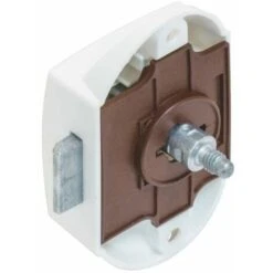 Serrure à Pêne Dormant En Applique Blanc Push Lock Axe 25mm Fermeture Porte Portail Meuble Salle De Bain Cuisine Universel