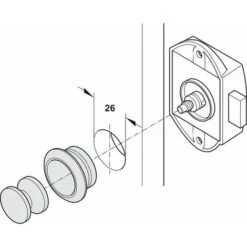 Serrure à Pêne Dormant En Applique Blanc Push Lock Axe 25mm Fermeture Porte Portail Meuble Salle De Bain Cuisine Universel 6 Serrure à Pêne Dormant En Applique Blanc Push Lock Axe 25mm Fermeture Porte Portail Meuble Salle De Bain Cuisine Universel -Promos Matériel Boutique 60789032 3