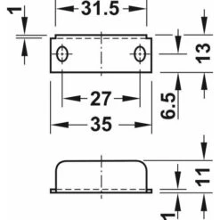 Serrure à Pêne Dormant Acier Chromé En Applique Avec Clé Pliante, Rosace, Gâche Cylindre à Paillettes Axe D = 24mm Meuble Porte -Promos Matériel Boutique 61062951 3