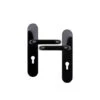 Poignée De Porte D'entrée En Nylon Noir Sur Plaque Clé I Entraxe 195 Mm, TUBULAIRE
