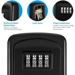 Boîte à Clé Sécurisée, Coffre Fort A Clef Mural, étanche à L'eau Et à La Rouille, Pour Maison école Bureau Usine Garages -Promos Matériel Boutique 61355842 4