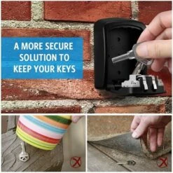 Boîte à Clé Sécurisée, Coffre Fort A Clef Mural, étanche à L'eau Et à La Rouille, Pour Maison école Bureau Usine Garages -Promos Matériel Boutique 61355842 5