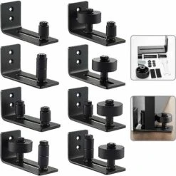 Guide De Plancher, Guide-porte Coulissante Réglable, Rail De Porte Coulissante Au Sol Avec 8 Options De Configuration, Pour Porte De Grange, Portes Coulissantes,VEBTles