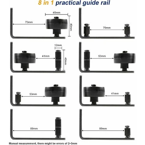 Guide De Plancher, Guide-porte Coulissante Réglable, Rail De Porte Coulissante Au Sol Avec 8 Options De Configuration, Pour Porte De Grange, Portes Coulissantes,VEBTles 4 Guide De Plancher, Guide-porte Coulissante Réglable, Rail De Porte Coulissante Au Sol Avec 8 Options De Configuration, Pour Porte De Grange, Portes Coulissantes,VEBTles – Image 4