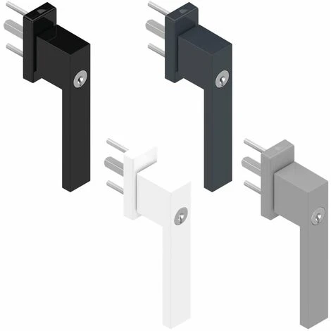 Poignée De Fenêtre à Clé Standard Gris Anthracite 40 Mm 5 Poignée De Fenêtre à Clé Standard Gris Anthracite 40 Mm – Image 5