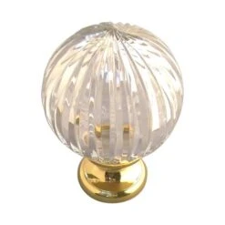 Boule De Rampe D'escalier En Cristal Transparent Diamètre 100 Mm, BOWL CRISTAL ORANGE