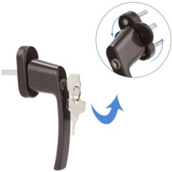 Randaco Poignée De Fenêtre Poignée De Fenêtre Alu Verrouillable Aluminium Serrure Set Design Marron 4X -Promos Matériel Boutique 63762254 4