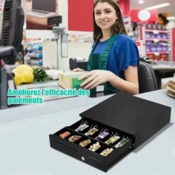 RELAX4LIFE Tiroir Caisse Automatique 5 Compartiments De Pièces 5 Compartiments De Billets Connecter à POS,Système D'Encaissement 7 RELAX4LIFE Tiroir Caisse Automatique 5 Compartiments De Pièces 5 Compartiments De Billets Connecter à POS,Système D'Encaissement -Promos Matériel Boutique 64130026 3
