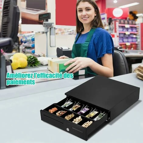 RELAX4LIFE Tiroir Caisse Automatique 5 Compartiments De Pièces 5 Compartiments De Billets Connecter à POS,Système D'Encaissement 3 RELAX4LIFE Tiroir Caisse Automatique 5 Compartiments De Pièces 5 Compartiments De Billets Connecter à POS,Système D'Encaissement – Image 3