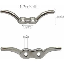 2 Pièces Taquets D'amarrage, Taquet De Drapeau En Acier Inoxydable, Pour Réparer Les Mâts De L'école, Mâts Sur Les Navires, Stores(Argent) JUNJUN -Promos Matériel Boutique 64192008 5