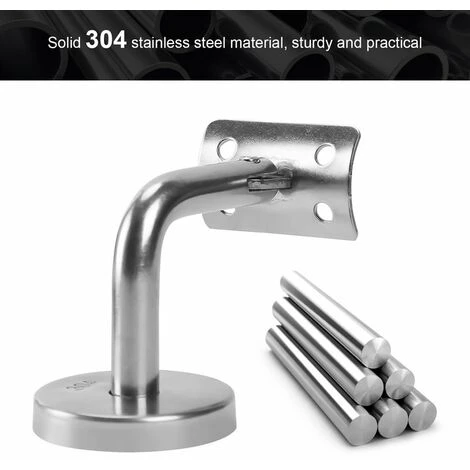 Randaco Support Main Courante 10 Pièces Inox 304 Pour Rampe Escalier Support Mural Rampe Bois Argent 5 Randaco Support Main Courante 10 Pièces Inox 304 Pour Rampe Escalier Support Mural Rampe Bois Argent – Image 5