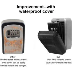 Randaco Coffre à Clés Boite à Clé Sécurisée Montage Mural Boite A Clef Avec Code Numérique à 4 Chiffres Extra Grande Lock Box -Promos Matériel Boutique 64362383 3