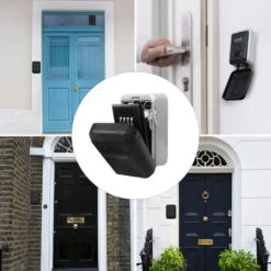 SWANEW Coffre à Clés Boite à Clé Sécurisée Montage Mural Boite A Clef Avec Code Numérique à 4 Chiffres Extra Grande Lock Box -Promos Matériel Boutique 64454157 5