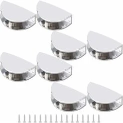 Lot De 8 Pinces De Serrage Réglables Pour étagère En Verre Sans Cadre En Alliage De Zinc - Pinces De Serrage Pour Verre De 8 à 12 Mm D'épaisseur - En Chrome Poli