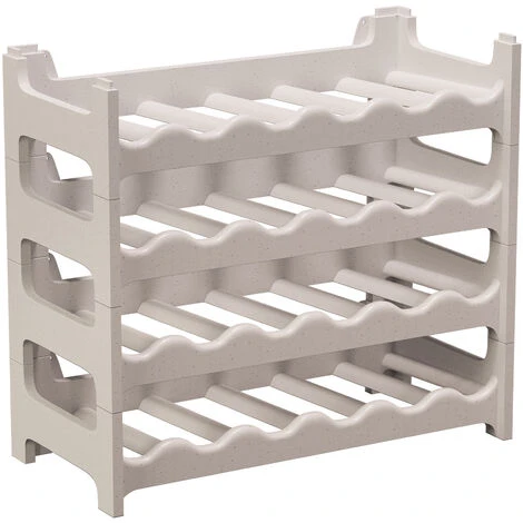 Étagère à Bouteilles Modulable ARTECSIS 24 Bouteilles - 60x28x54 Cm (LxlxH) – Cave à Vin En Plastique, Gris Granite - Range Bouteille 1 Étagère à Bouteilles Modulable ARTECSIS 24 Bouteilles - 60x28x54 Cm (LxlxH) – Cave à Vin En Plastique, Gris Granite - Range Bouteille