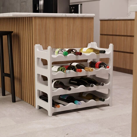 Étagère à Bouteilles Modulable ARTECSIS 24 Bouteilles - 60x28x54 Cm (LxlxH) – Cave à Vin En Plastique, Gris Granite - Range Bouteille 5 Étagère à Bouteilles Modulable ARTECSIS 24 Bouteilles - 60x28x54 Cm (LxlxH) – Cave à Vin En Plastique, Gris Granite - Range Bouteille – Image 5