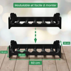 Étagère à Bouteilles Modulable ARTECSIS 72 Bouteilles - 60x28x158 Cm (LxlxH) – Cave à Vin En Plastique, Noir - Range Bouteille 7 Étagère à Bouteilles Modulable ARTECSIS 72 Bouteilles - 60x28x158 Cm (LxlxH) – Cave à Vin En Plastique, Noir - Range Bouteille -Promos Matériel Boutique 64884537 3