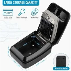 Coffre-fort à Clés étanche Coffre à Clés Mural Coffre à Clés Extérieur Coffre-fort à Clés Coffre-fort à Clés Mural-Partagez L'accès à Vos Clés En Toute Sécurité -Promos Matériel Boutique 65504461 5