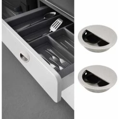 Lot De 4 Poignées Encastrables En Acier Inoxydable Argenté Poignée De Porte Coulissante Ronde Ø50mm Avec Un Trou Demi-Circulaire De 40 X 20mm Facile à Tirer - Pour Porte Coulissante Ou Autres Meubles 9 Lot De 4 Poignées Encastrables En Acier Inoxydable Argenté Poignée De Porte Coulissante Ronde Ø50mm Avec Un Trou Demi-Circulaire De 40 X 20mm Facile à Tirer - Pour Porte Coulissante Ou Autres Meubles -Promos Matériel Boutique 65504814 5