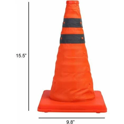 Paquet De 4 Cônes De Signalisation Pliables De 15,5 Pouces Cône De Sécurité Réfléchissant Polyvalent 2 Paquet De 4 Cônes De Signalisation Pliables De 15,5 Pouces Cône De Sécurité Réfléchissant Polyvalent – Image 2