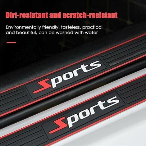 Couvre-seuils De Porte 4 Pièces, Bandes De Protection De Seuil De Porte En Caoutchouc Souple De Haute Qualité, Accessoires De Voiture, Bandes De Protection De Seuil De Porte Anti-rayures, Accessoires 2 Couvre-seuils De Porte 4 Pièces, Bandes De Protection De Seuil De Porte En Caoutchouc Souple De Haute Qualité, Accessoires De Voiture, Bandes De Protection De Seuil De Porte Anti-rayures, Accessoires – Image 2