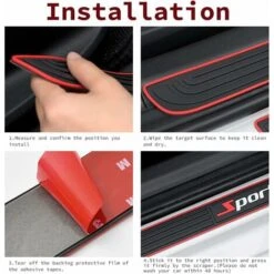 Couvre-seuils De Porte 4 Pièces, Bandes De Protection De Seuil De Porte En Caoutchouc Souple De Haute Qualité, Accessoires De Voiture, Bandes De Protection De Seuil De Porte Anti-rayures, Accessoires 7 Couvre-seuils De Porte 4 Pièces, Bandes De Protection De Seuil De Porte En Caoutchouc Souple De Haute Qualité, Accessoires De Voiture, Bandes De Protection De Seuil De Porte Anti-rayures, Accessoires -Promos Matériel Boutique 65629032 3