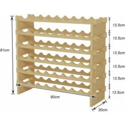Soges Étagère à Vin En Bois à 6 Niveaux Pour 48 Bouteilles BY-WS6848M -Promos Matériel Boutique 65648668 3