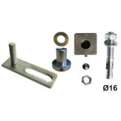 Pivot De Portail Acier Seuil à Cheviller - Fixation Basse 1 Trou - Carré 30x30 Mm - Kit Haut Et Bas -Promos Matériel Boutique 66357604 3