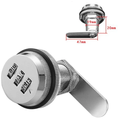 Code Serrure Codée D’armoires De Tiroirnumérique Mécanique Code à Combinaison 3 Chiffres En Alliage De Zinc Oi-FRIS 2 Code Serrure Codée D’armoires De Tiroirnumérique Mécanique Code à Combinaison 3 Chiffres En Alliage De Zinc Oi-FRIS – Image 2