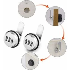 Code Serrure Codée D’armoires De Tiroirnumérique Mécanique Code à Combinaison 3 Chiffres En Alliage De Zinc Oi-FRIS 8 Code Serrure Codée D’armoires De Tiroirnumérique Mécanique Code à Combinaison 3 Chiffres En Alliage De Zinc Oi-FRIS -Promos Matériel Boutique 66405446 4