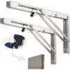 RHAFAYRE Étagère Murale Pliante De 500 Mm, Support De Pliant En Acier Inoxydable 304 Pour établi, Équerre Pliante Support, Equerre Pour Etagere Murale（2 Pièces), Argenté
