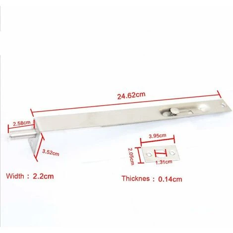 1 Paire De Loquets De Porte De 20 Cm - En Acier Inoxydable Robuste - Pour Portes Secondaires Primaires - Double Ouverture De Sécurité Ephé 2 1 Paire De Loquets De Porte De 20 Cm - En Acier Inoxydable Robuste - Pour Portes Secondaires Primaires - Double Ouverture De Sécurité Ephé – Image 2