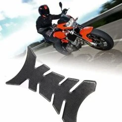 GDRHVFD Protège Réservoir Protection Moto Carbone Autocollant Sport De Tampon Gaz 3D Pour Réservoirs Noir 18 X 12Cm -Promos Matériel Boutique 67552681 4