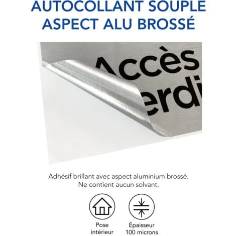 Pictogramme Sonnez S.V.P (Q0453). Autocollant Souple Effet Alu Brossé Ou Plaque De Porte Alu Brossé Ep 2mm Au Choix - Adhésif Aspect Aluminium Brossé - Diamètre 76 Mm 3 Pictogramme Sonnez S.V.P (Q0453). Autocollant Souple Effet Alu Brossé Ou Plaque De Porte Alu Brossé Ep 2mm Au Choix - Adhésif Aspect Aluminium Brossé - Diamètre 76 Mm – Image 3