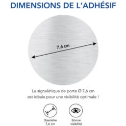 Pictogramme Sonnez S.V.P (Q0453). Autocollant Souple Effet Alu Brossé Ou Plaque De Porte Alu Brossé Ep 2mm Au Choix - Adhésif Aspect Aluminium Brossé - Diamètre 76 Mm 9 Pictogramme Sonnez S.V.P (Q0453). Autocollant Souple Effet Alu Brossé Ou Plaque De Porte Alu Brossé Ep 2mm Au Choix - Adhésif Aspect Aluminium Brossé - Diamètre 76 Mm -Promos Matériel Boutique 67886361 5
