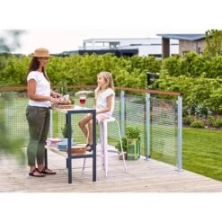 Main Courante En Bois D'acajou - 199x6x3,6cm - Naturel -Promos Matériel Boutique 67902164 4