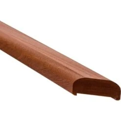 Main Courante En Acajou - Angle DROITE 45 ° (une Extrémité) - 197x6x3,6cm - Naturel