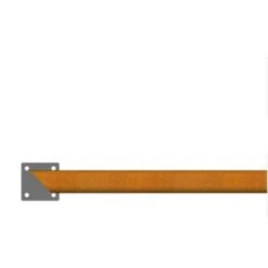 Main Courante En Acajou - Angle GAUCHE 45 ° (une Extrémité) - 197x6x3,6cm - Naturel -Promos Matériel Boutique 67902424 4