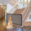 Solde- AGILITY, AGILITY Barrière De Sécurité Chien, Barriere Animaux,Barrière Pour Animal Domestique, Animal Domestique Rétractable Barrières Pour Escalier Cuisine Portable Pliable Installer N'importe