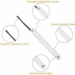 Solde- AGILITY, Entretien De Serrure Et Verrou, AGILITY Kit Crochetage Serrure 16 Pièces - Lockpicking Tool Set En Acier Inoxydable Verrouillage Pick, Pour Serruriers Débutant Et Pro -Promos Matériel Boutique 67905955 3