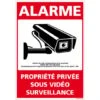 Panneau De Signalisation Alarme Propriété Privée Sous Vidéosurveillance. G1652. Autocollant Alarme, Panneaux PVC Ou Alu - Adhésif - 75 X 105 Mm