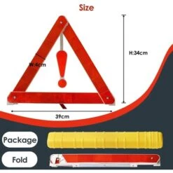 RHAFAYRE Triangles De Signalisation Pour Auto,Triangle Voiture Triangle Plaque D'Avertissement Réfléchissant Panneau De Stationnement Sécurisé Kit Voiture Avec Pour Véhicules à Moteur Triangle De Sécu -Promos Matériel Boutique 68765915 4