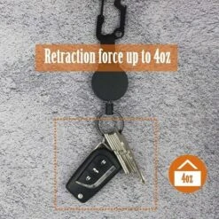 Déstockage Porte Badge Enrouleur Retractable,Porte-clés ,Badges Reel,Mousqueton Multitool,Clip Porte Badge,Bobine Rétractable,Retractable Key Chain,Clip Porte Clef -Promos Matériel Boutique 69252666 5